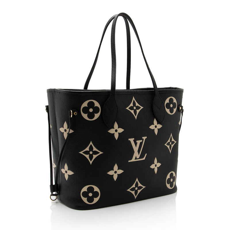 Louis Vuitton Giant Monogram Empreinte Neverfull MM Tote SHF HEhm6t LuxeDH