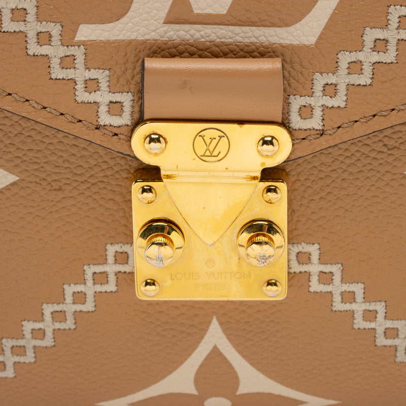 Louis Vuitton Giant Monogram Empreinte Broderies Pochette Metis Shoulder Bag (SHF-lDl23L)