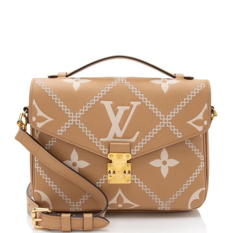 Louis Vuitton Giant Monogram Empreinte Broderies Pochette Metis Shoulder Bag (SHF-lDl23L)