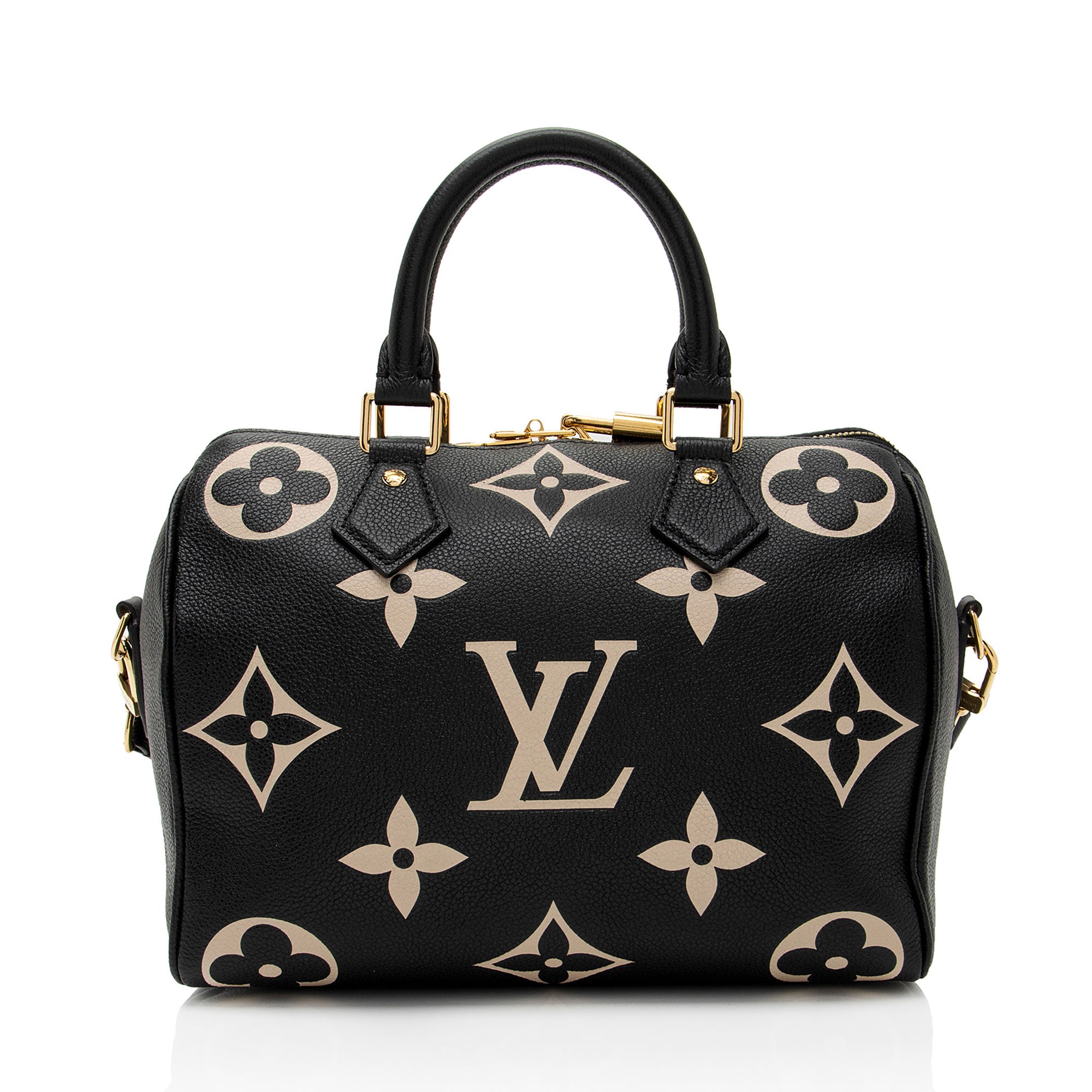 Louis Vuitton Giant Monogram Empreinte Speedy Bandouliere 25 Satchel (SHF-SoZeid)