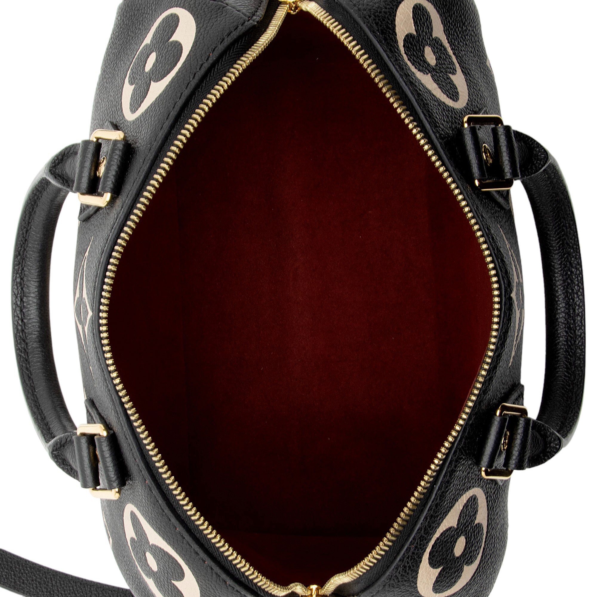 Louis Vuitton Giant Monogram Empreinte Speedy Bandouliere 25 Satchel (SHF-SoZeid)