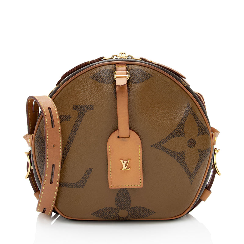 Louis Vuitton Boite Chapeau Souple Monogram Giant Reverse Brown in Coated  Canvas/Leather with Gold-tone - US