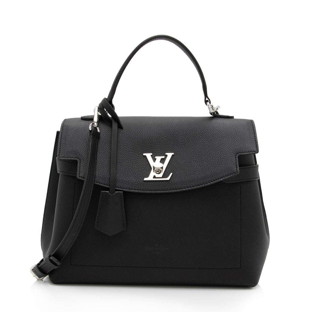 Louis Vuitton Lockme Handbag in Black Grained Leather