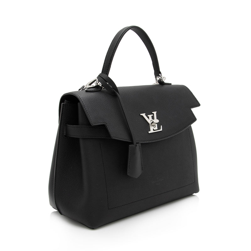 Louis Vuitton Black Soft Calfskin LockMe Ever BB Silver Hardware