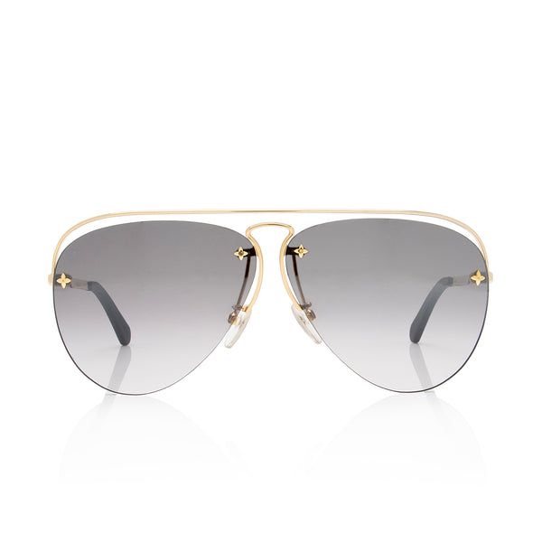 Louis Vuitton Grease Aviator Sunglasses (SHF-YdgEmH)