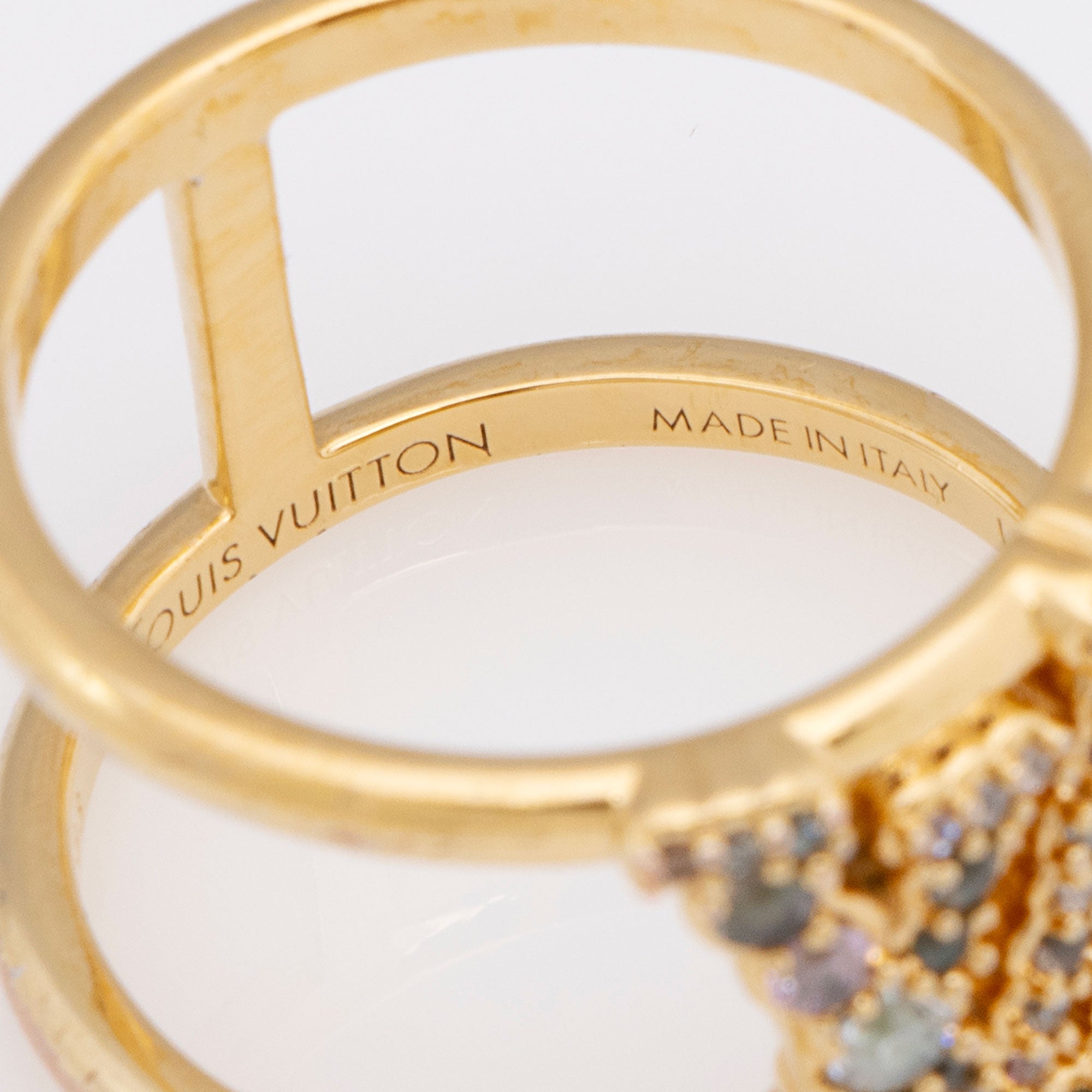 Louis Vuitton Iconic LV Tresor Ring - Size 8