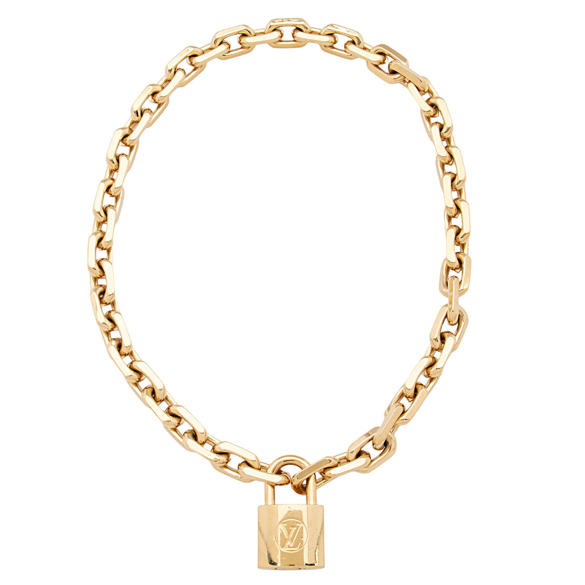 Louis Vuitton LV Edge Cadenas Necklace (SHF-asaWvT)