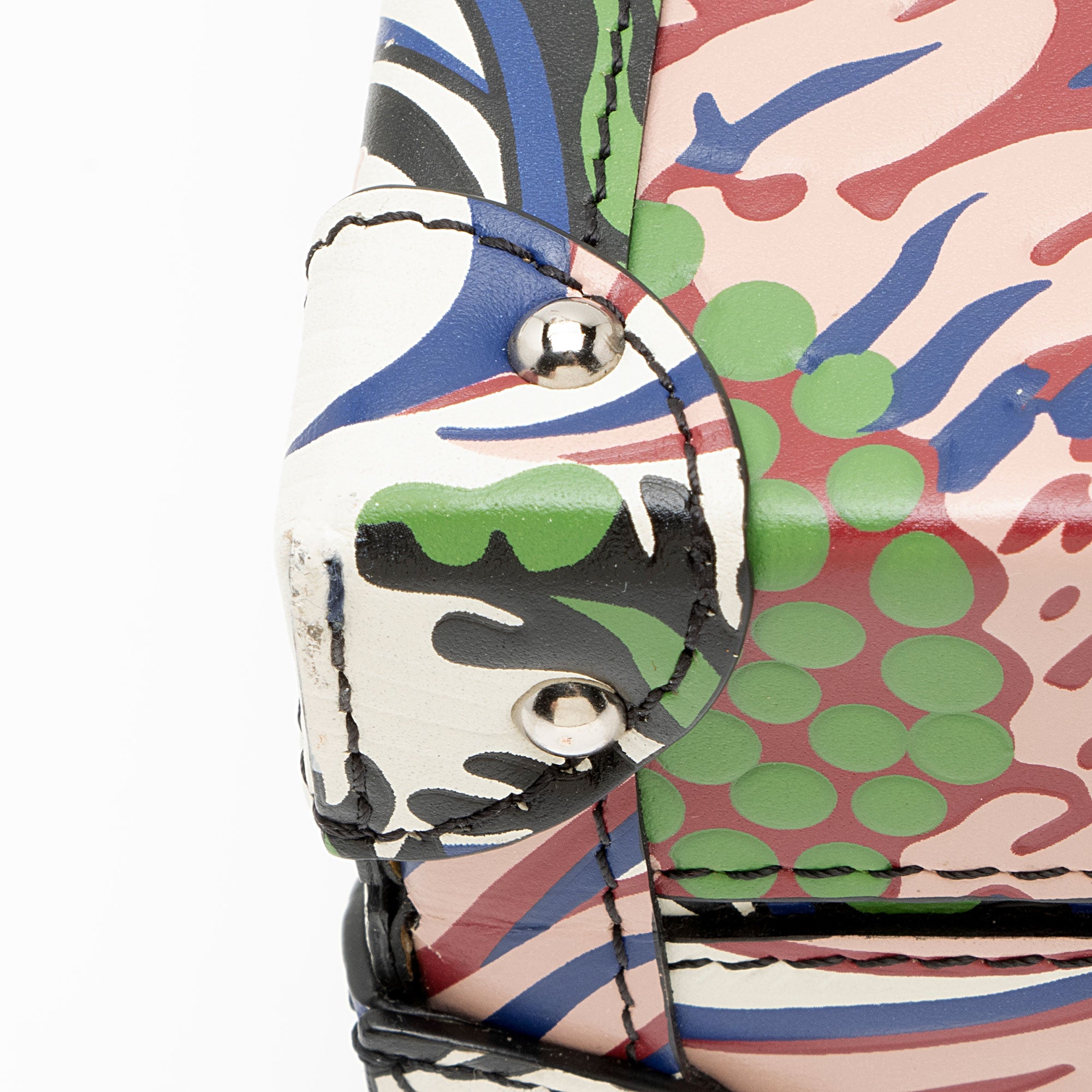 Louis Vuitton Leather Floral Petite Malle Bag