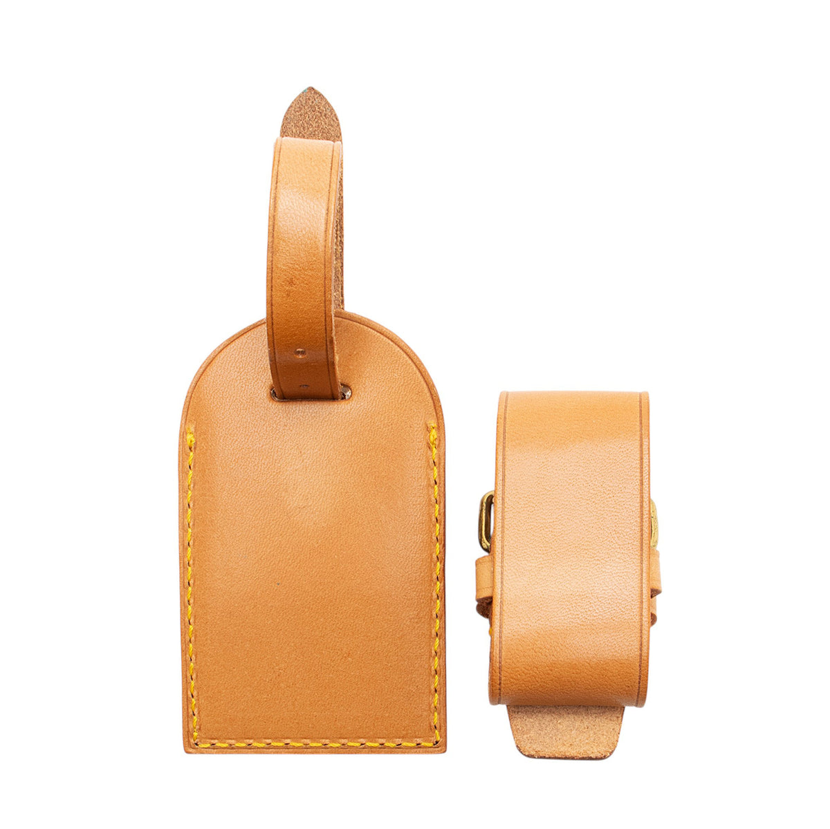 Louis Vuitton Leather Luggage Tag and Handle Fastener