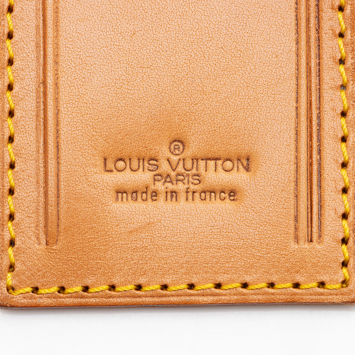 Louis Vuitton Leather Luggage Tag and Handle Fastener