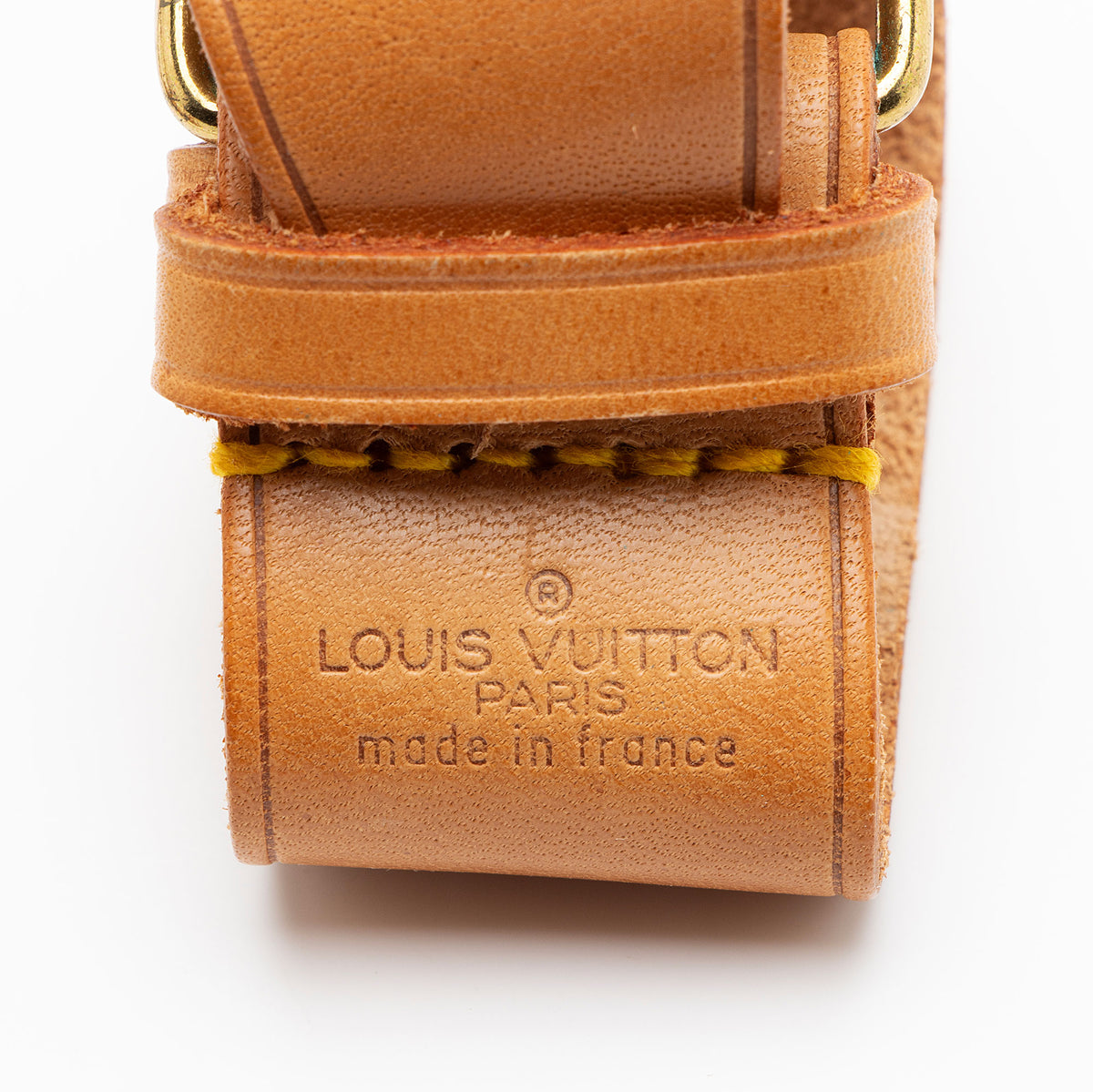 Louis Vuitton Leather Luggage Tag and Handle Fastener