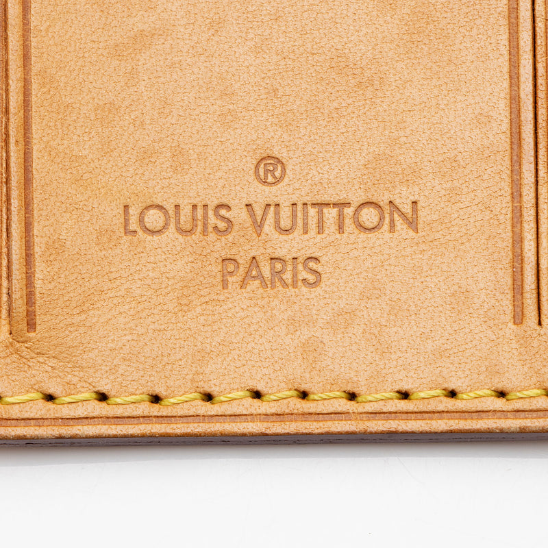 Louis Vuitton Orange Leather Luggage Tag Louis Vuitton