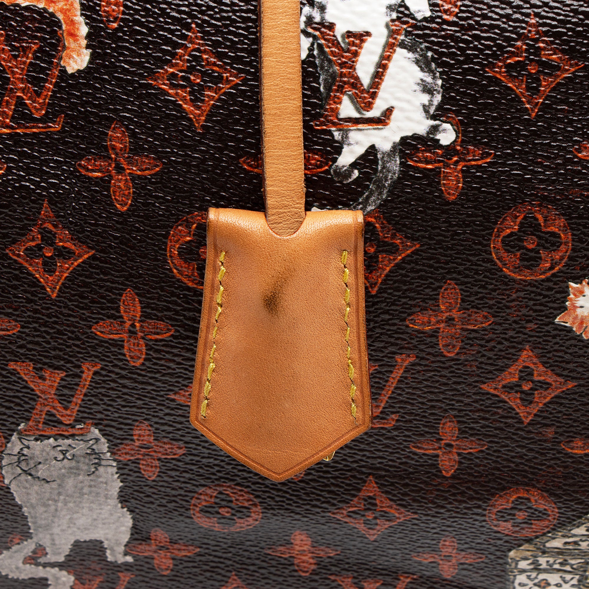 Louis Vuitton Limited Edition Catogram Canvas Speedy Bandouliere 30 Satchel