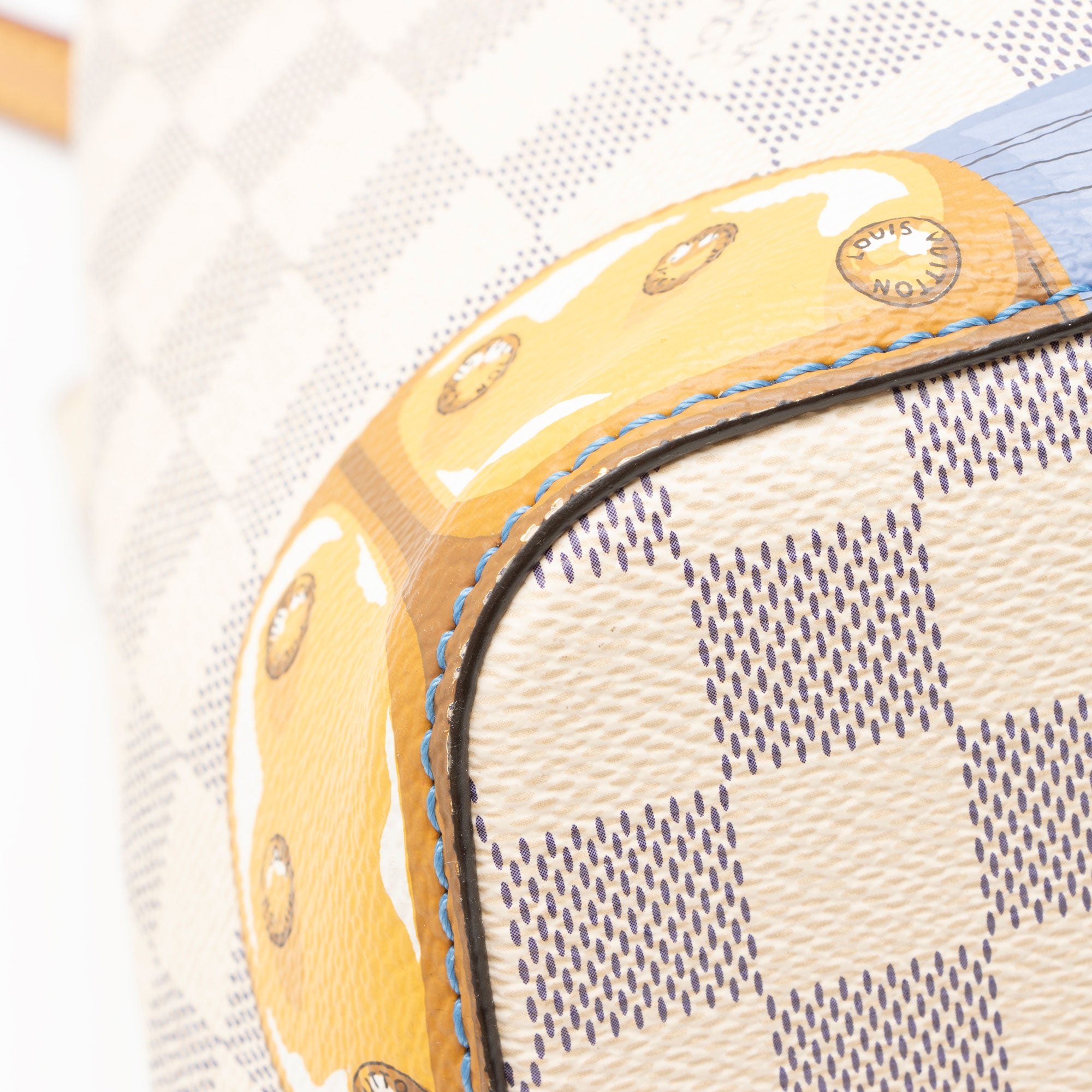 Louis Vuitton Limited Edition Damier Azur Summer Trunk Neonoe MM Shoulder Bag