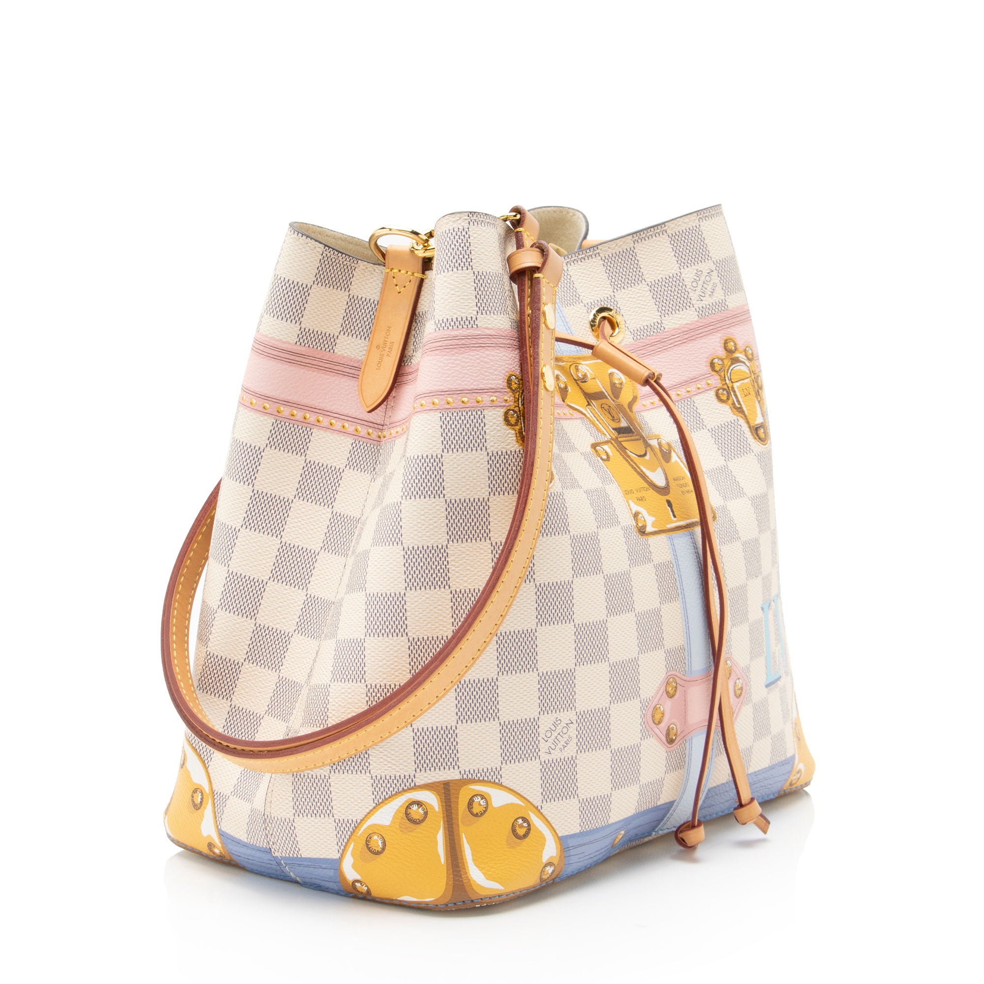 Louis Vuitton Limited Edition Damier Azur Summer Trunk Neonoe MM Shoulder Bag
