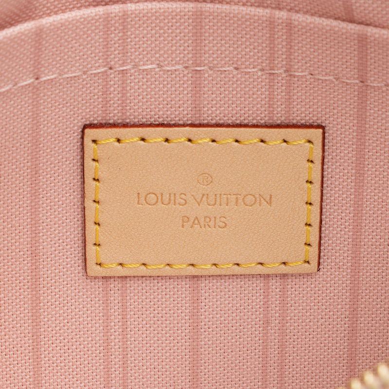 Authentic Louis Vuitton Neverfull Mm Tahitiennes Pink White Damier