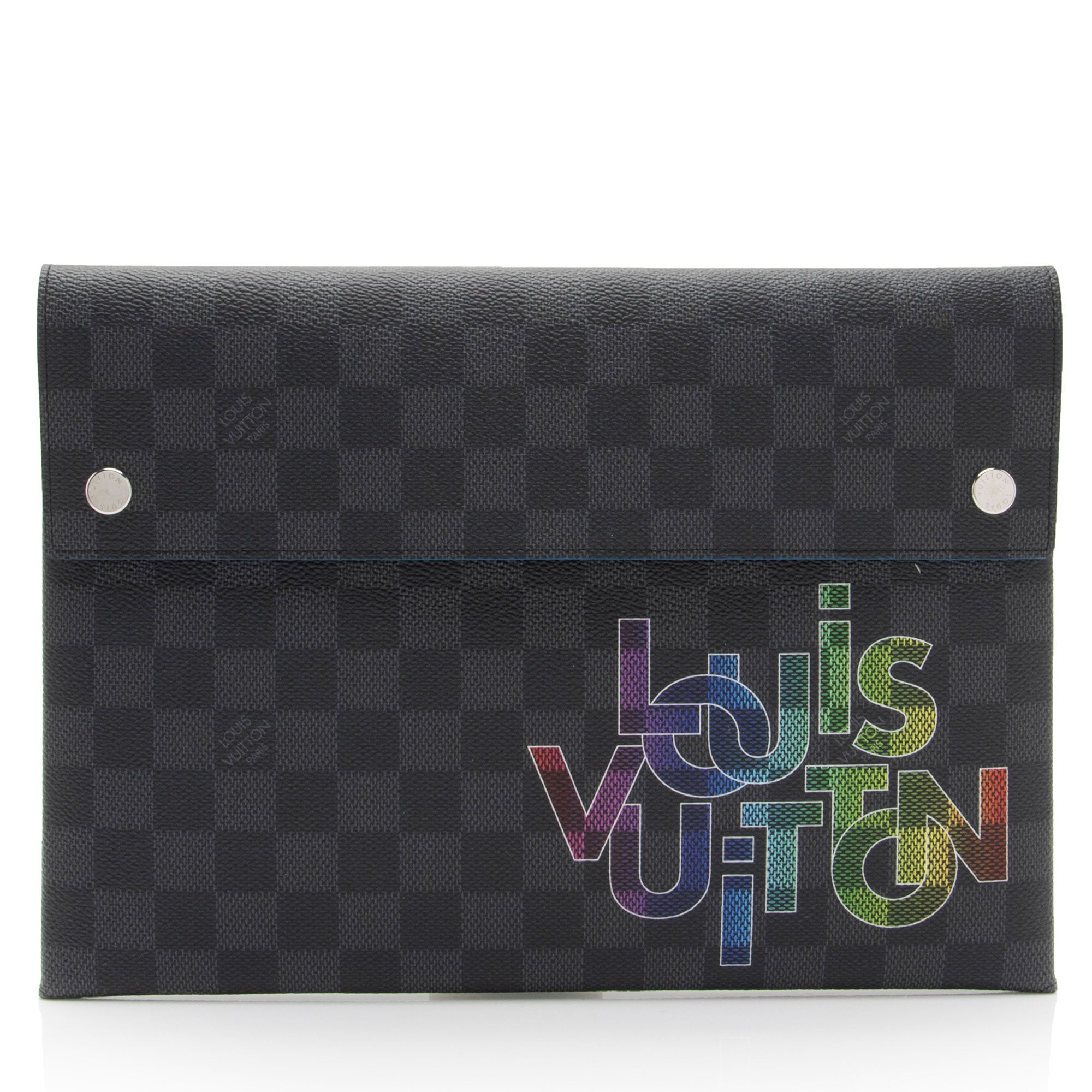 Louis Vuitton Limited Edition Damier Graphite Alpha Triple Pouch Set (SHF-PrO3mw)