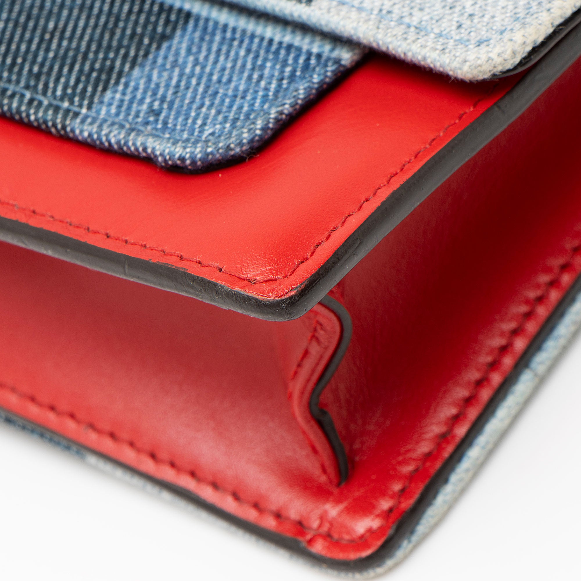 Louis Vuitton Limited Edition Denim Patchwork Flore Chain Wallet