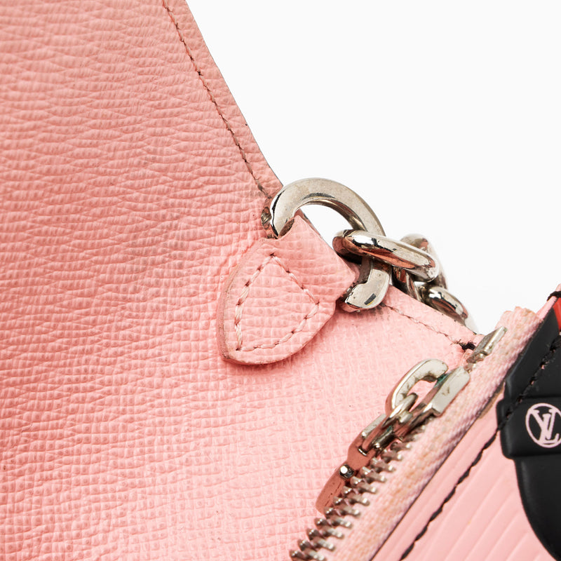 Louis Vuitton Limited Edition Epi Leather Chain Flower Twist Chain Wallet (SHF-vJIfdV)
