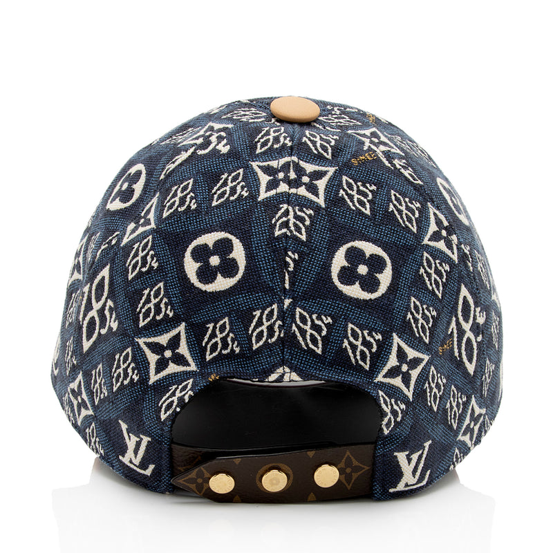 Louis Vuitton, Accessories, Authentic Vintage Louis Vuitton Gray And Blue  Lin Monogram Baseball Hat Cap