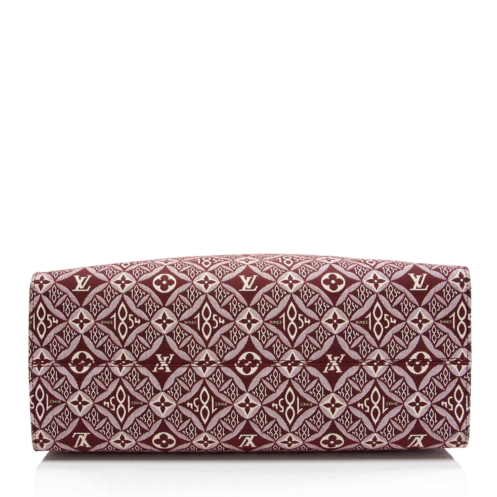 Louis Vuitton Limited Edition Jacquard Since 1854 Onthego GM Tote (SHF-8Ps372)