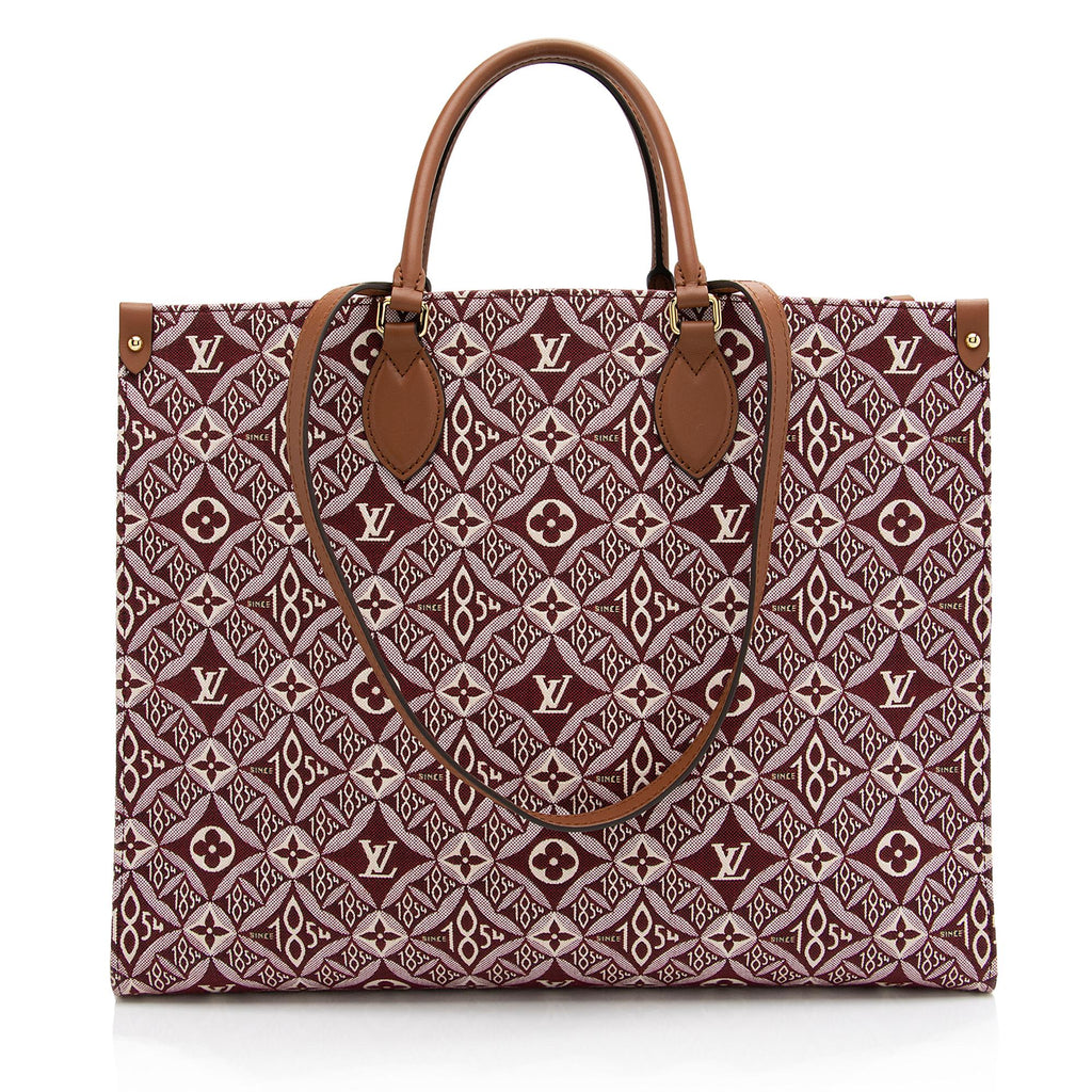 Louis Vuitton Jacquard Since 1854 Onthego GM Grey Tote Bag For Sale at  1stDibs