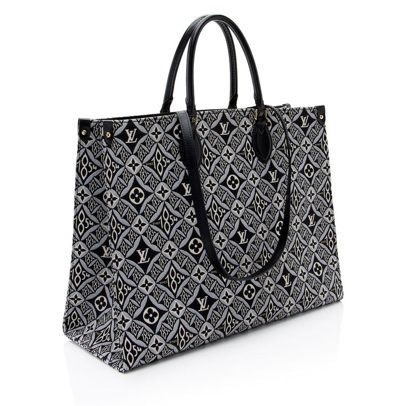 Louis Vuitton Limited Edition Jacquard Since 1854 Onthego GM Tote (SHF-48g4YS)