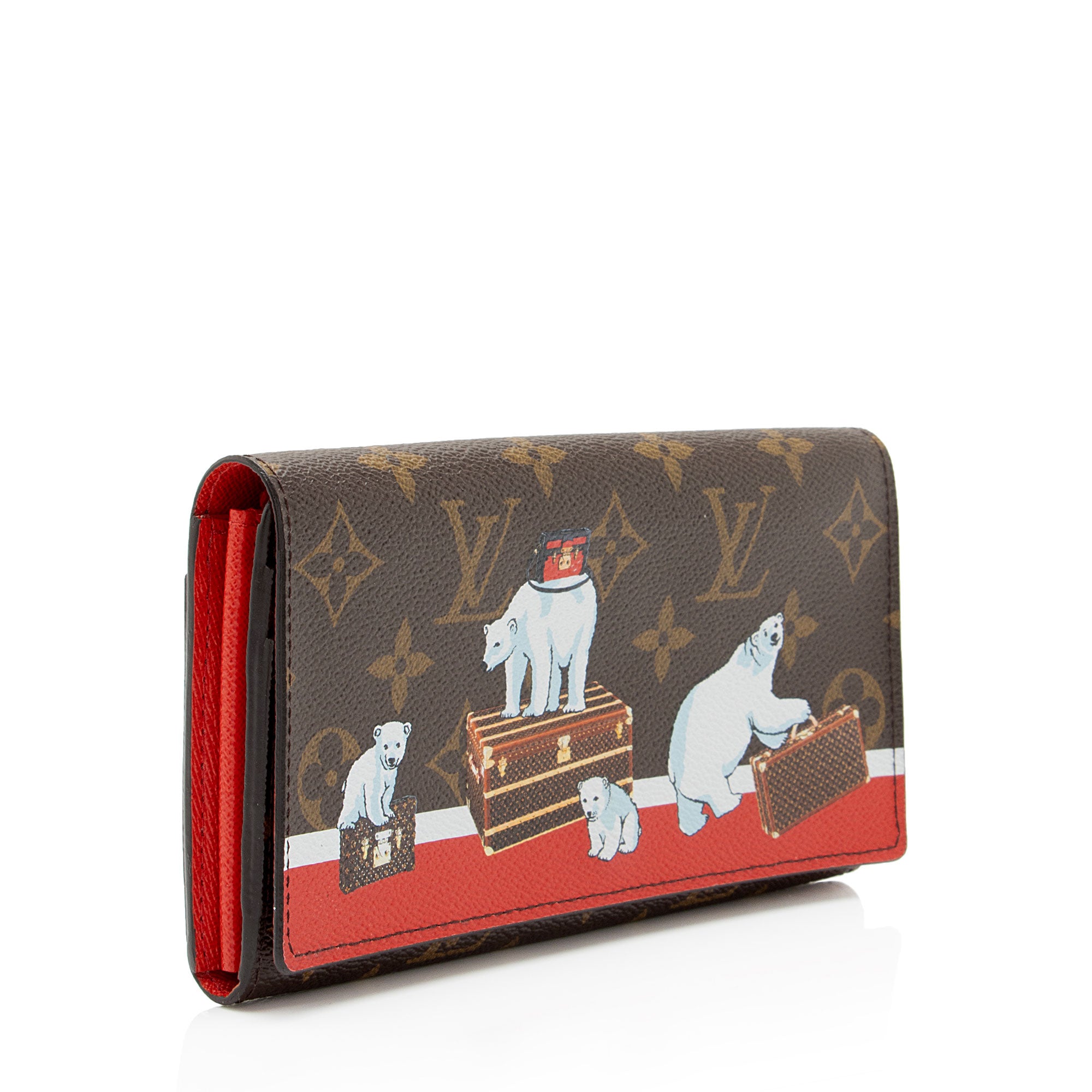 Louis Vuitton Limited Edition Monogram Canvas Animation Polar Bear Sarah Wallet