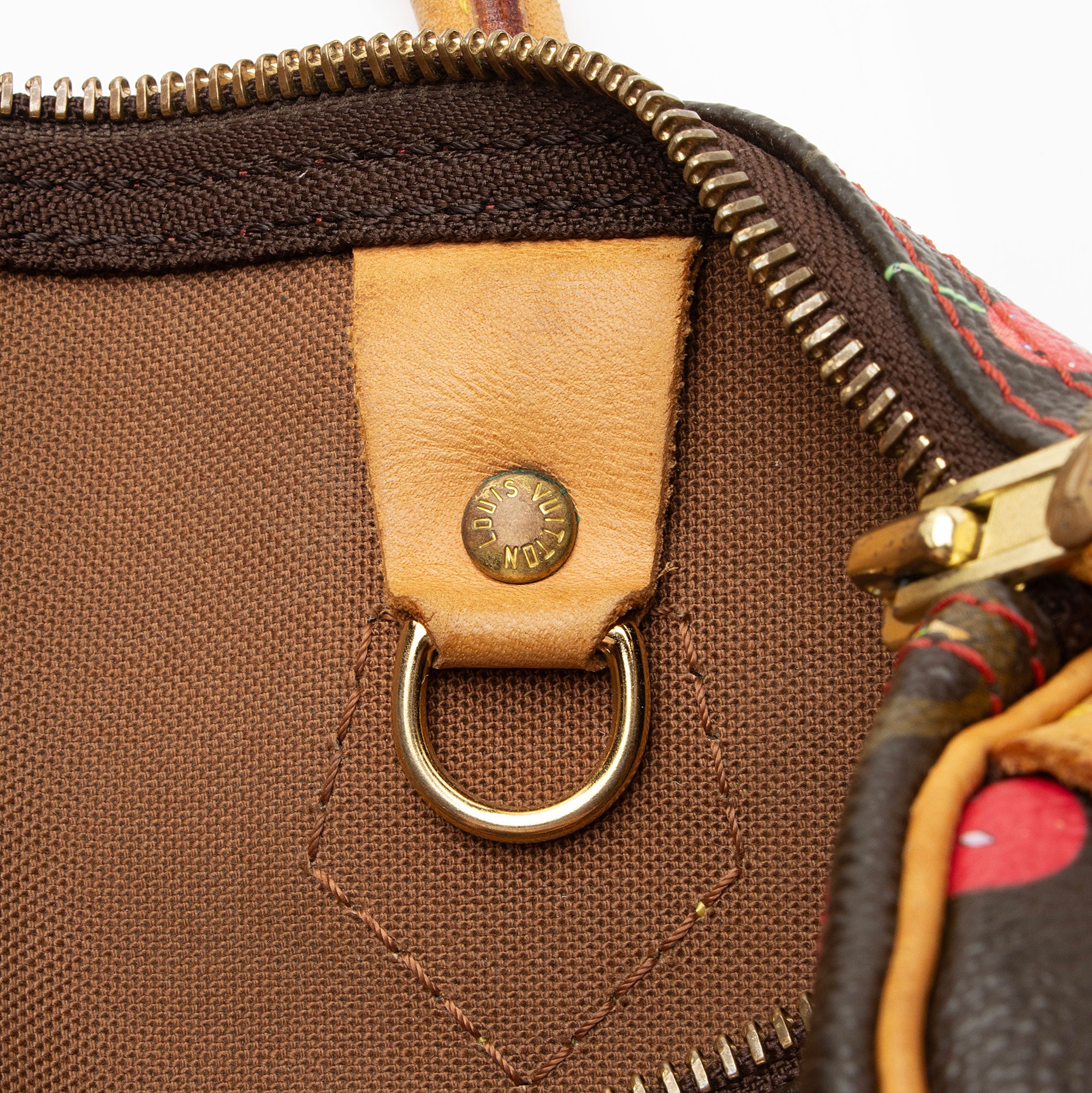 Louis Vuitton Limited Edition Monogram Canvas Cerises Speedy 25 Satchel (SHF-CSMshZ)