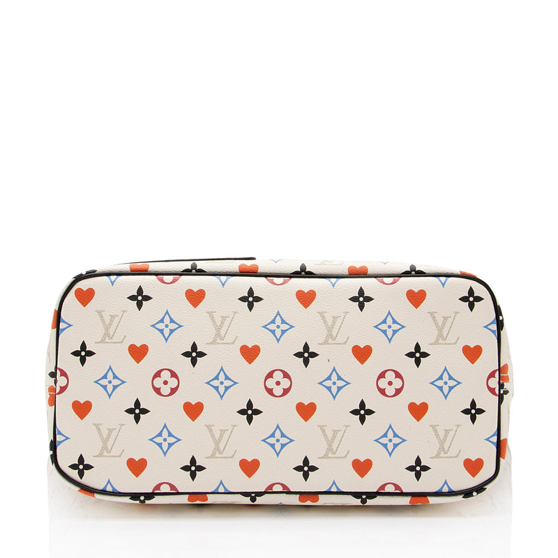 Louis Vuitton White Monogram Game On Neverfull MM Multiple colors
