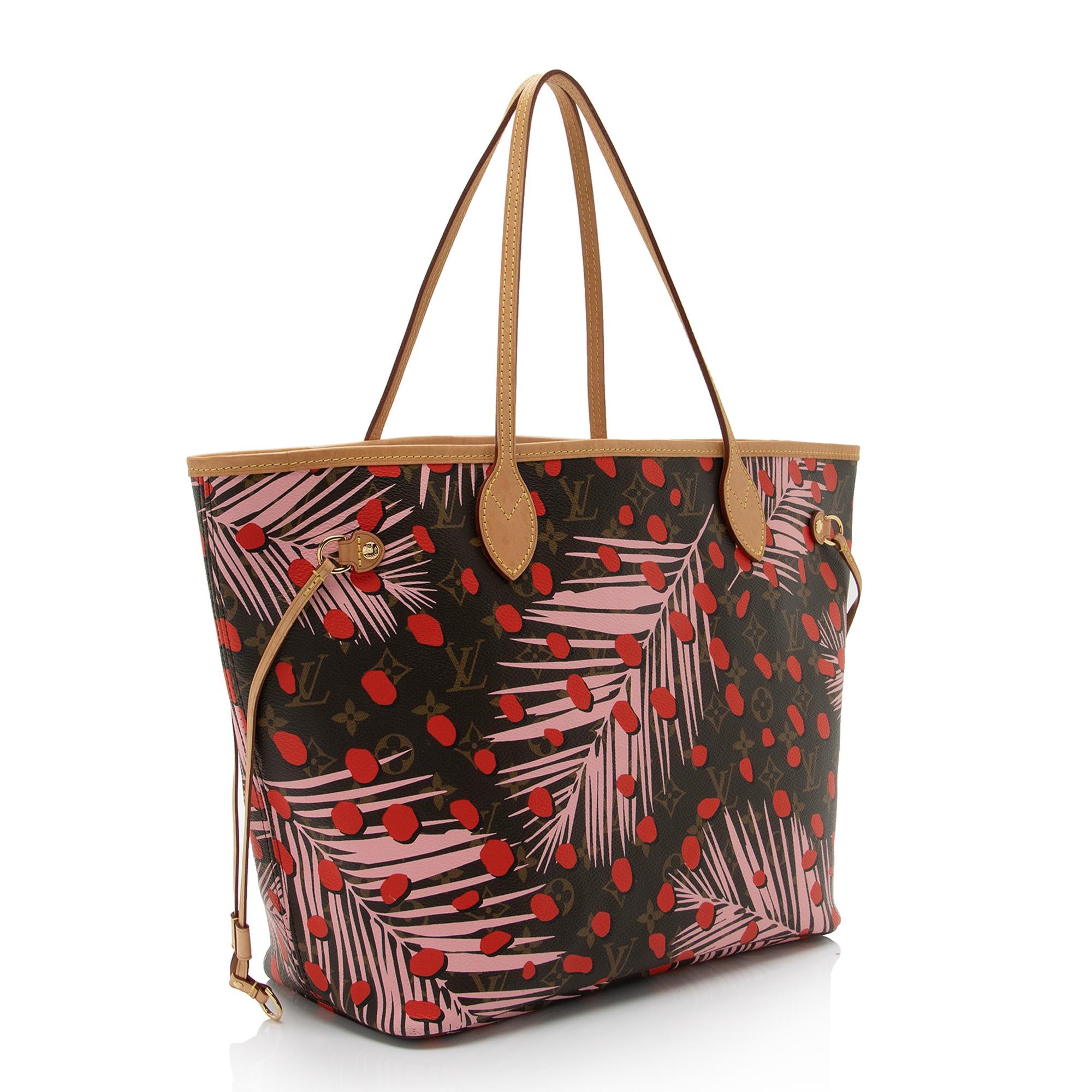 Louis Vuitton Limited Edition Monogram Canvas Jungle Dots Neverfull MM Tote (SHF-0Ykiw5)