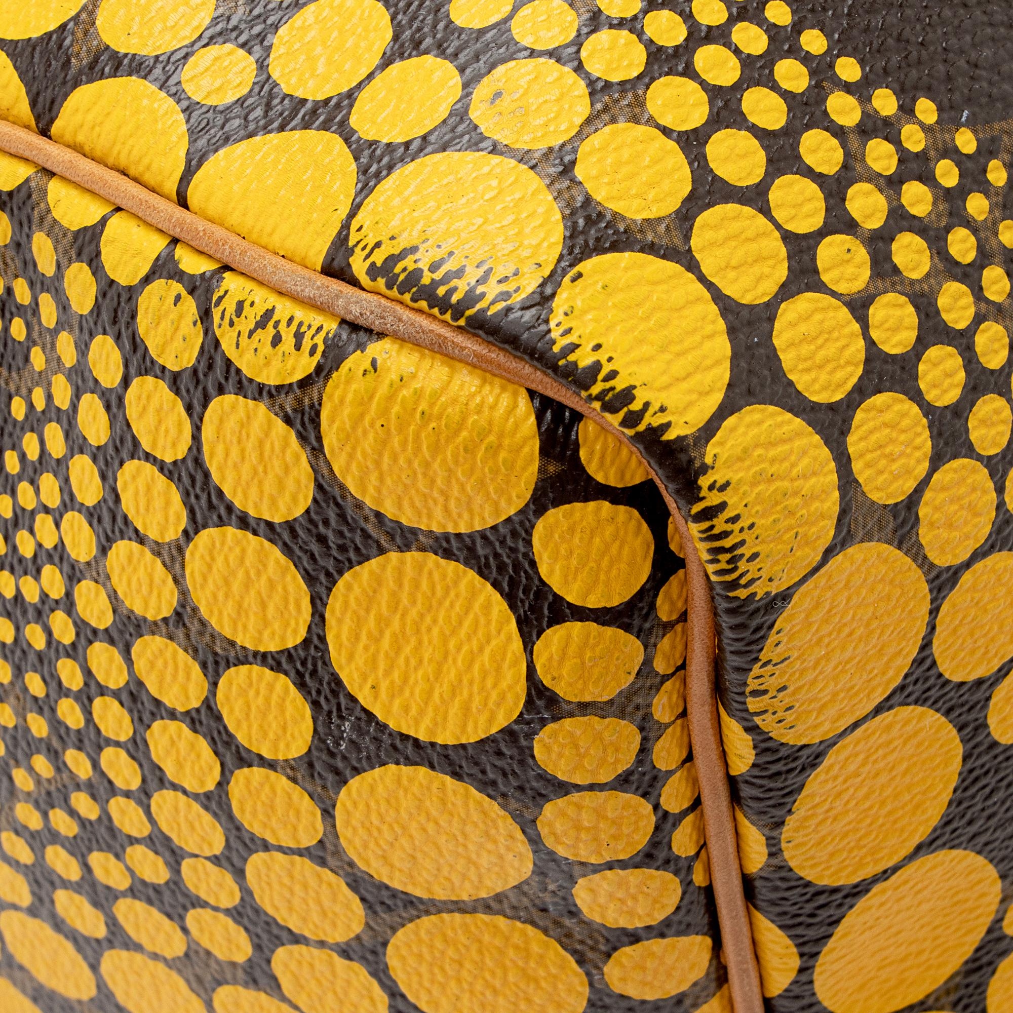 Louis Vuitton Limited Edition Monogram Canvas Kusama Speedy 30 Satchel (SHF-22942)