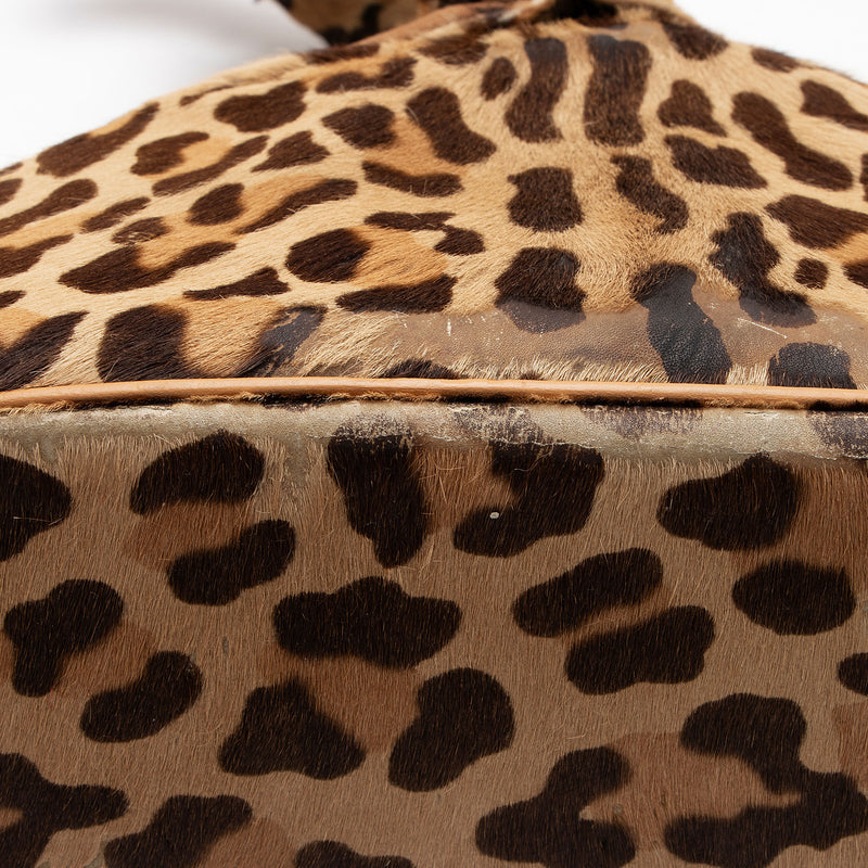 Louis Vuitton Limited Edition Monogram Canvas Leopard Pony Hair Allia Alma Satchel (SHF-7m3MG9)