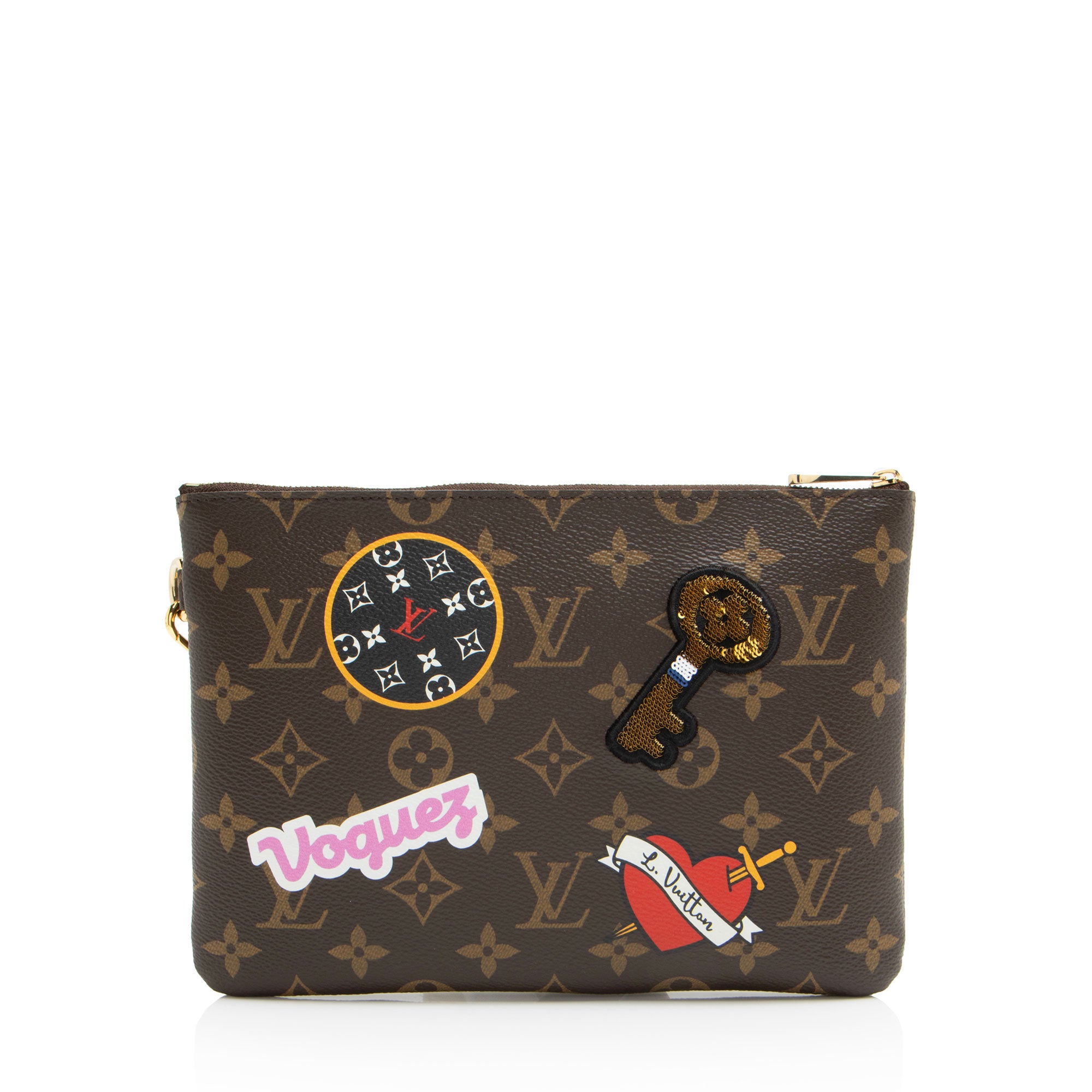 Louis Vuitton Limited Edition Monogram Canvas Patches City Pouch
