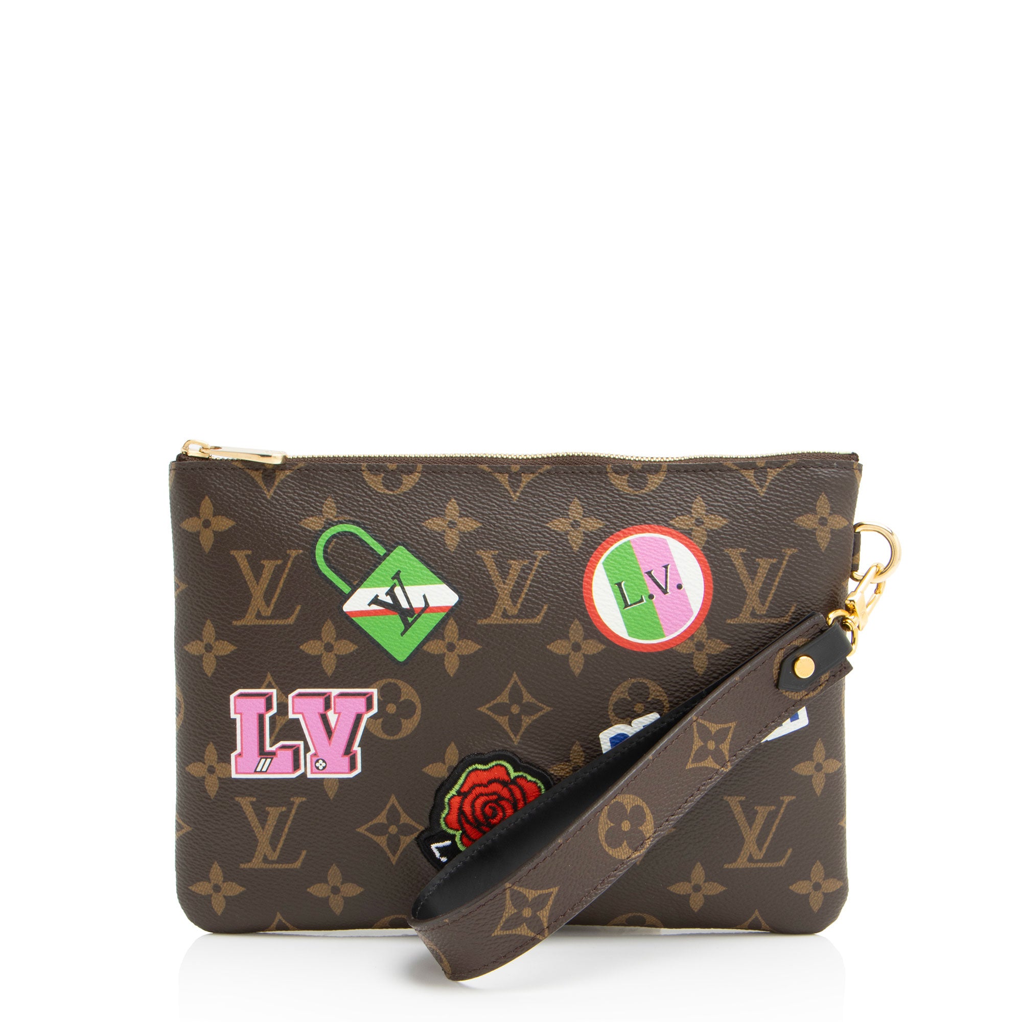 Louis Vuitton Limited Edition Monogram Canvas Patches City Pouch