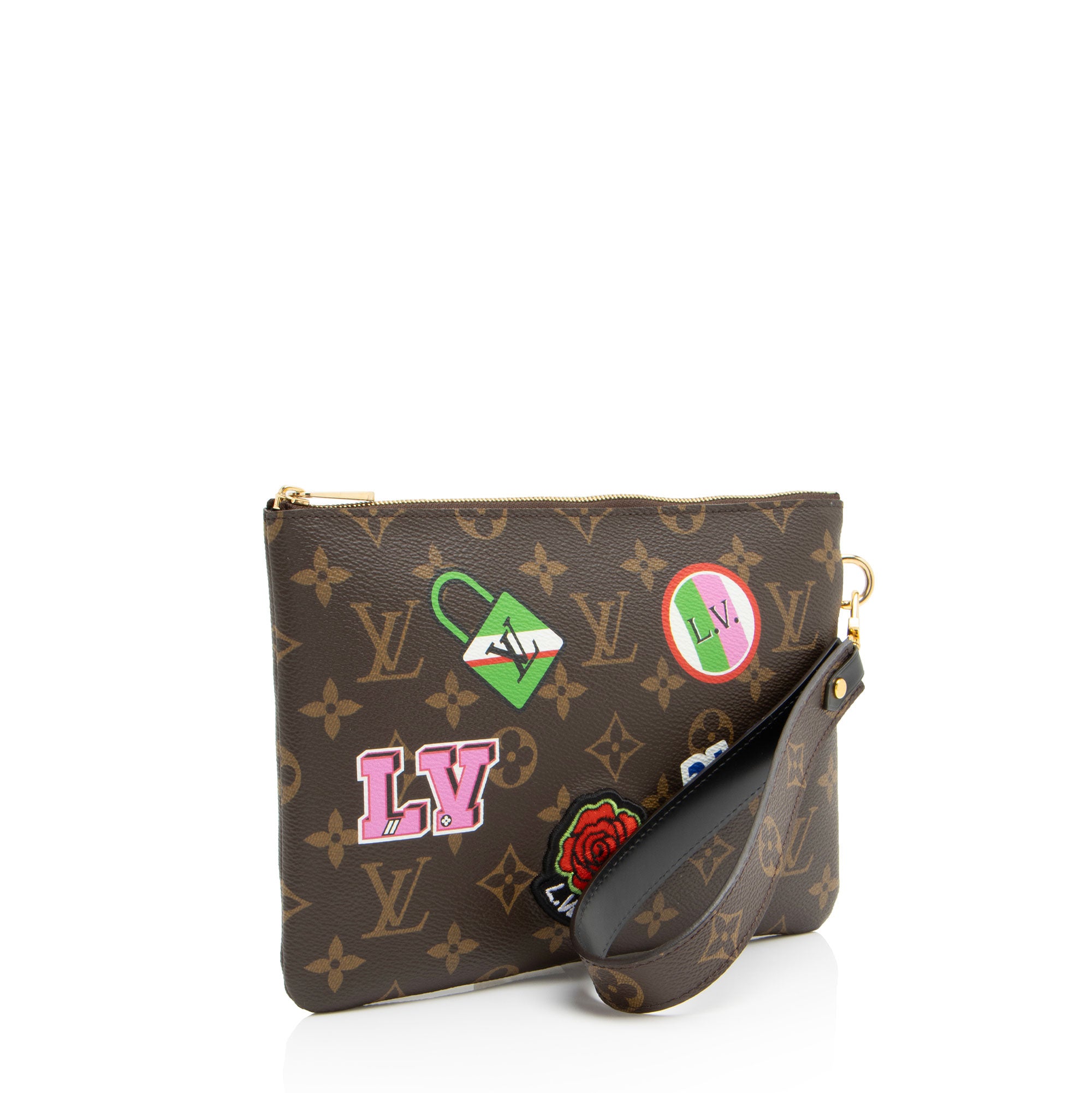 Louis Vuitton Limited Edition Monogram Canvas Patches City Pouch