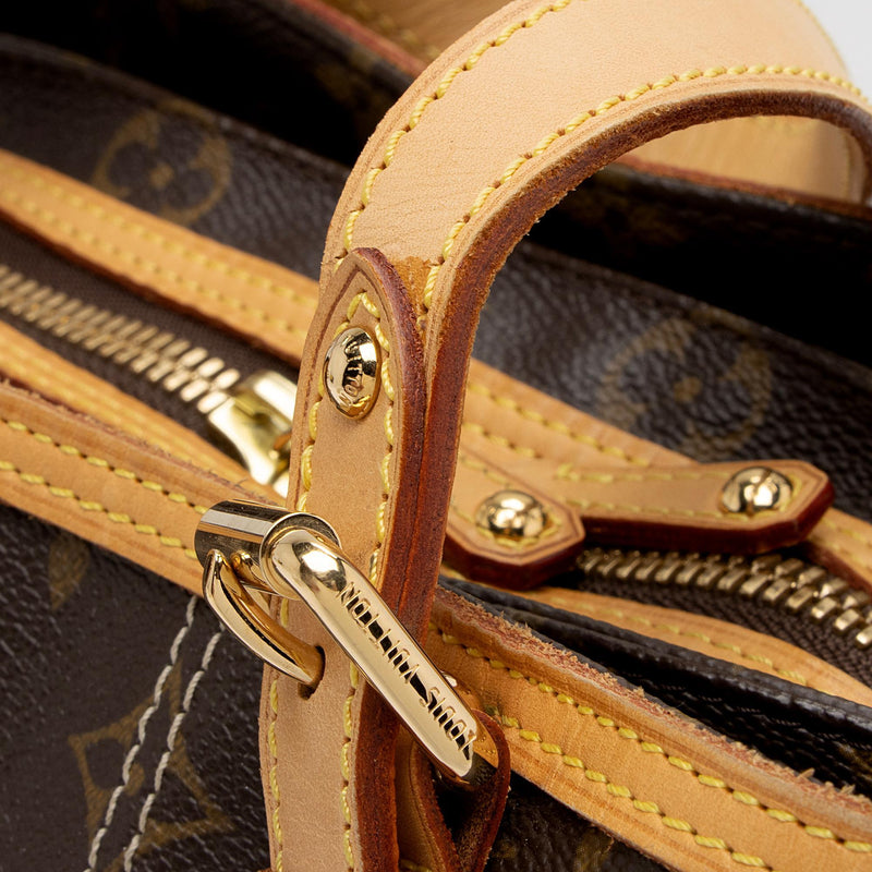 Louis Vuitton Monogram Small Zippered Riveting Tote Bag