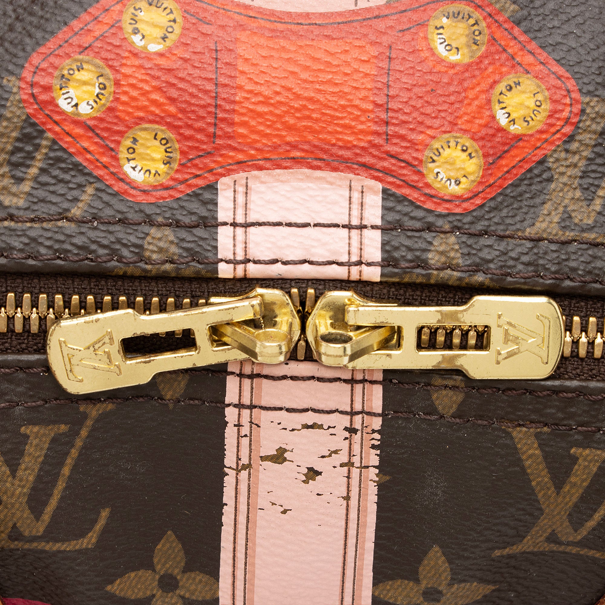 Louis Vuitton Limited Edition Monogram Canvas Summer Trunk Speedy Bandouliere 30 Satchel (SHF-IP1m00)