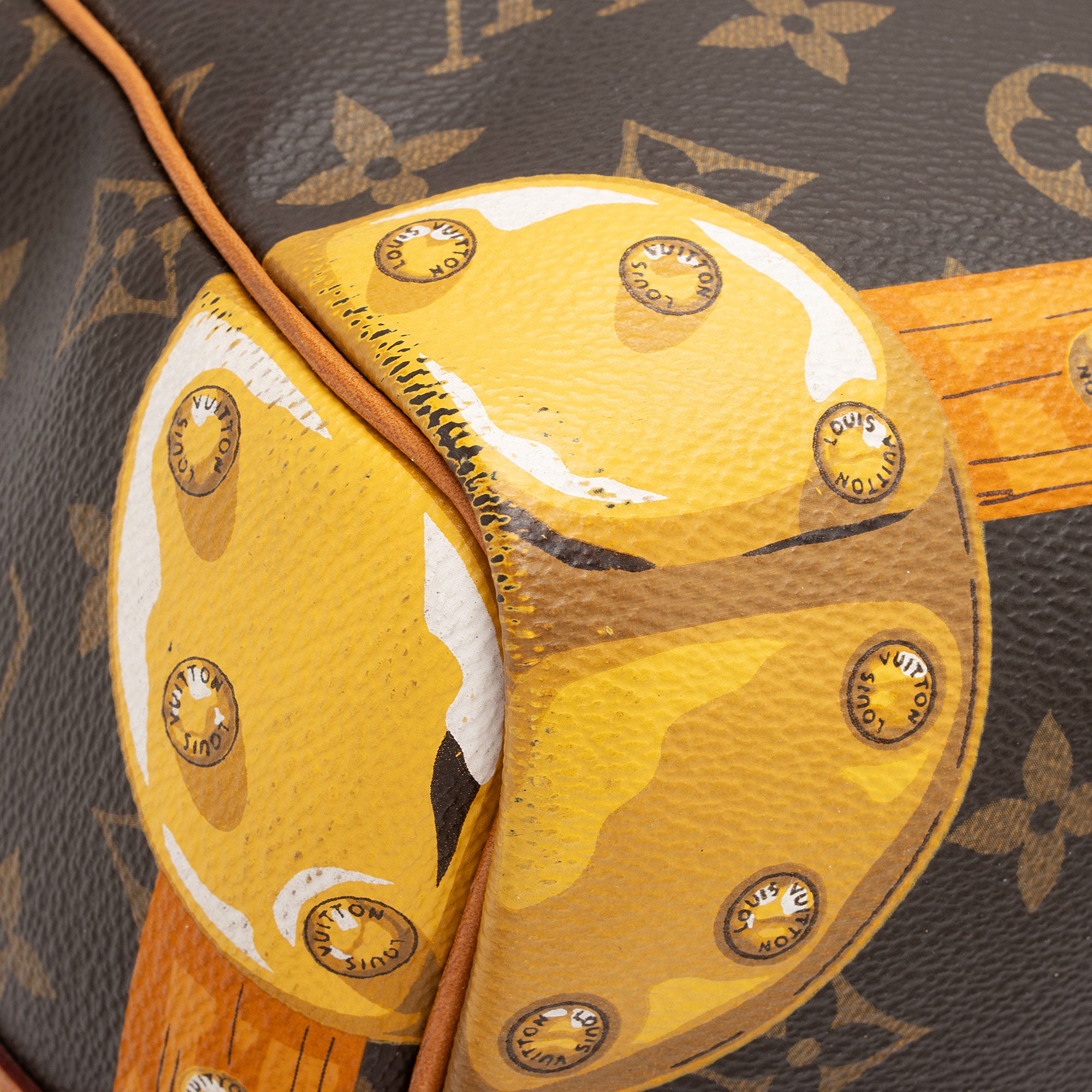 Louis Vuitton Limited Edition Monogram Canvas Summer Trunk Speedy Bandouliere 30 Satchel (SHF-IP1m00)