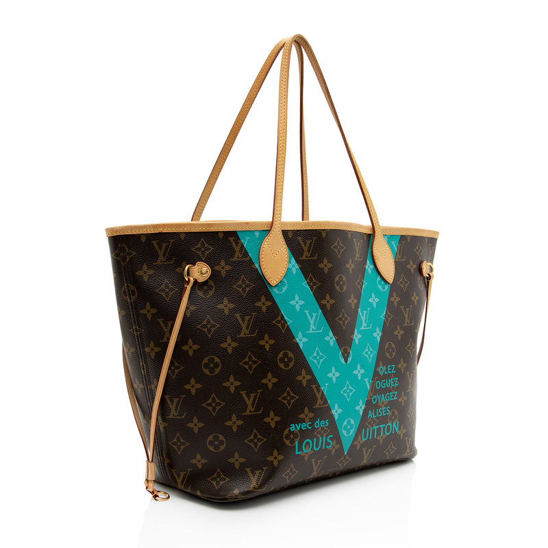 Louis Vuitton Ebene Monogram Coated Canvas Neverfull GM Gold Hardware, 2010 (Like New), Womens Handbag