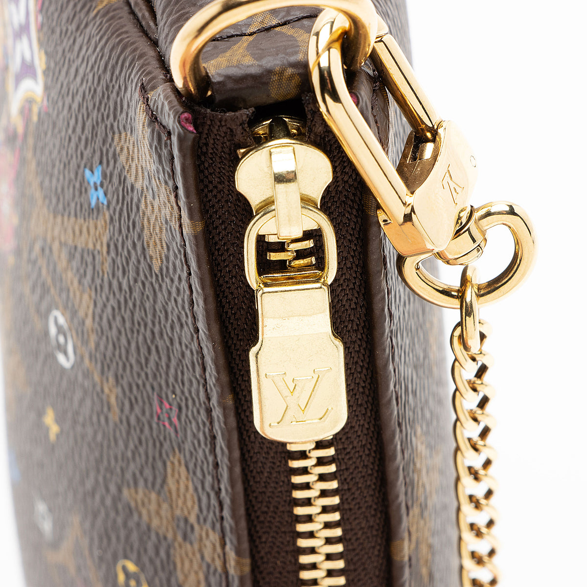 Louis Vuitton Limited Edition Monogram Canvas Vivienne Roller Coaster Mini Pochette