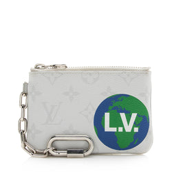 Louis Vuitton Zipped Pouch Monogram Logo Story PM White in Canvas with  Silver-tone - US