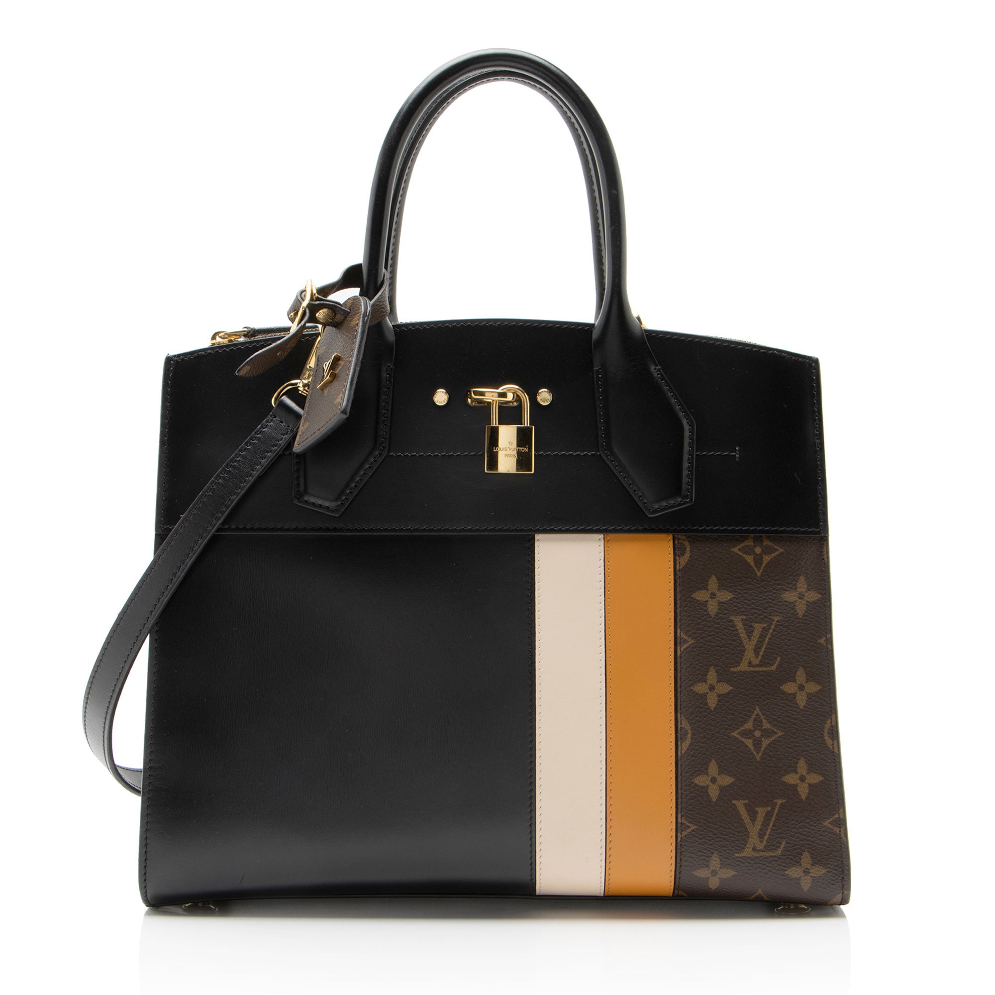 Louis Vuitton Limited Edition Monogram Stripe City Steamer MM Tote