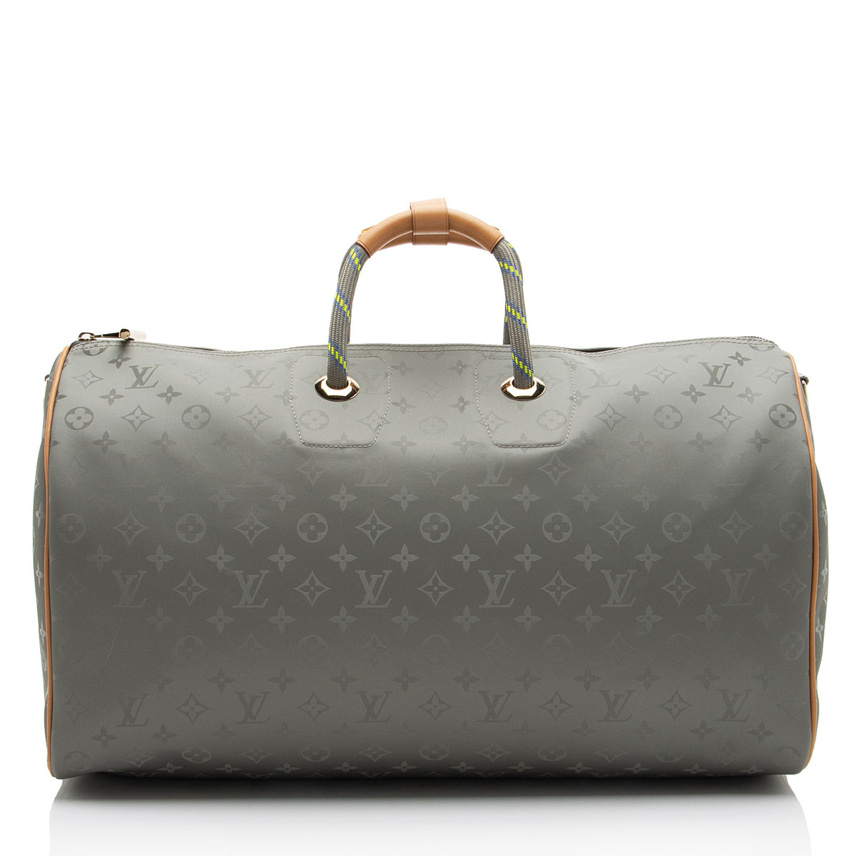 Louis Vuitton Limited Edition Monogram Titanium Keepall Bandouliere 50 Duffle