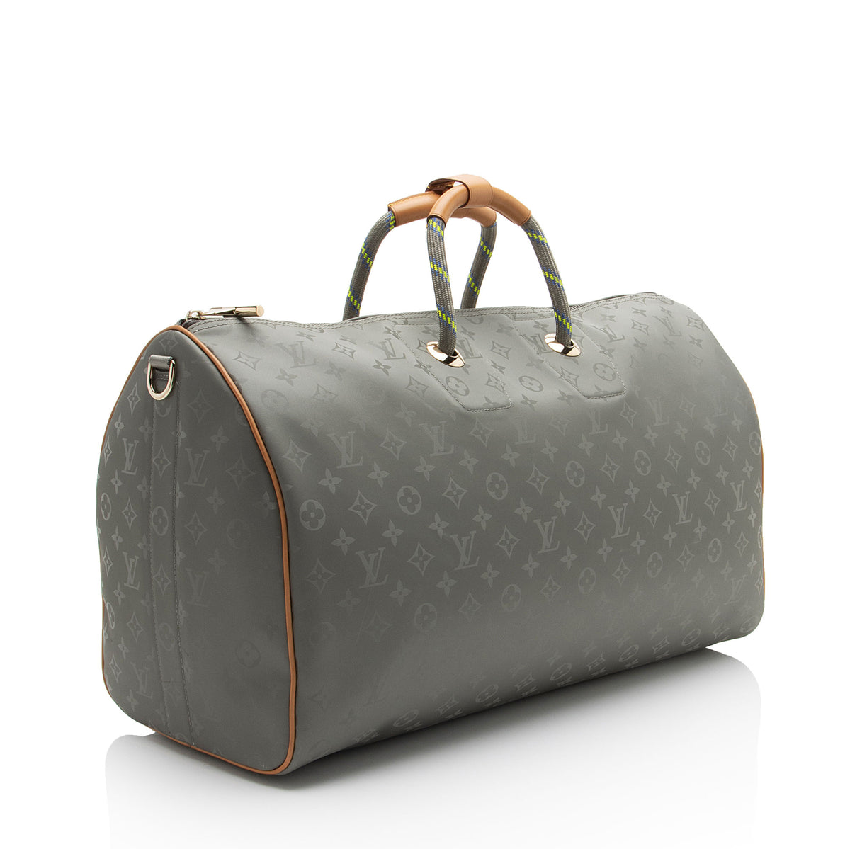 Louis Vuitton Limited Edition Monogram Titanium Keepall Bandouliere 50 Duffle