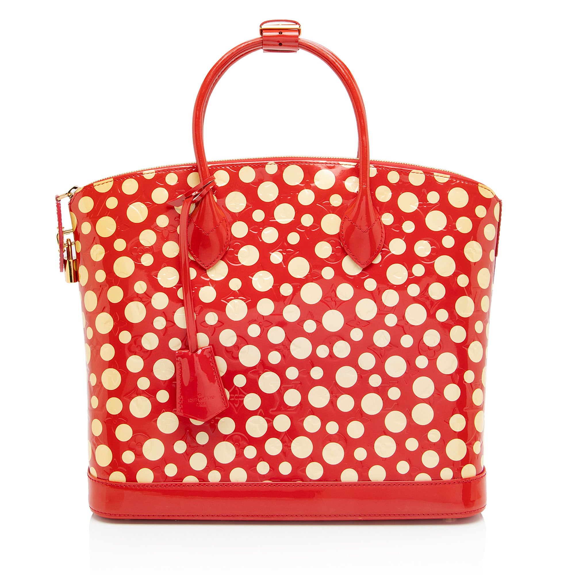 Louis Vuitton Limited Edition Monogram Vernis Dots Infinity Lockit MM Satchel (SHF-CYGEjC)