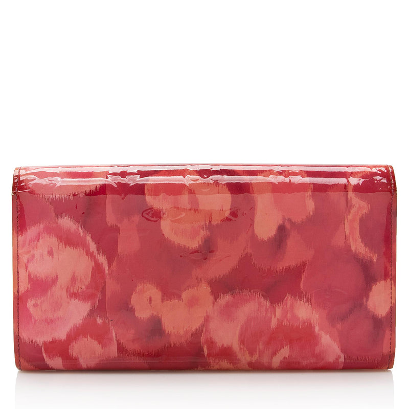 Louis Vuitton Indian Rose Vernis Leather Wallet Clutch