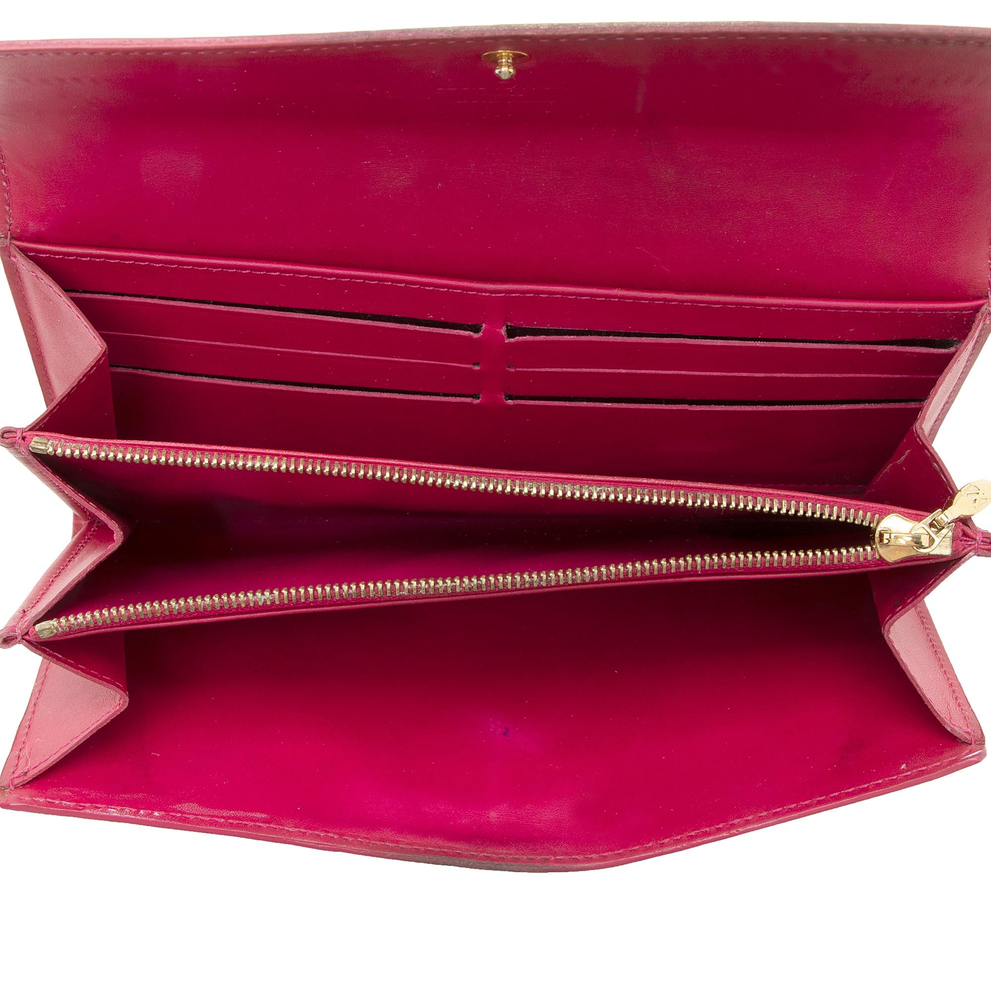 Louis Vuitton Limited Edition Monogram Vernis Ikat Sarah Wallet (SHF-22286)