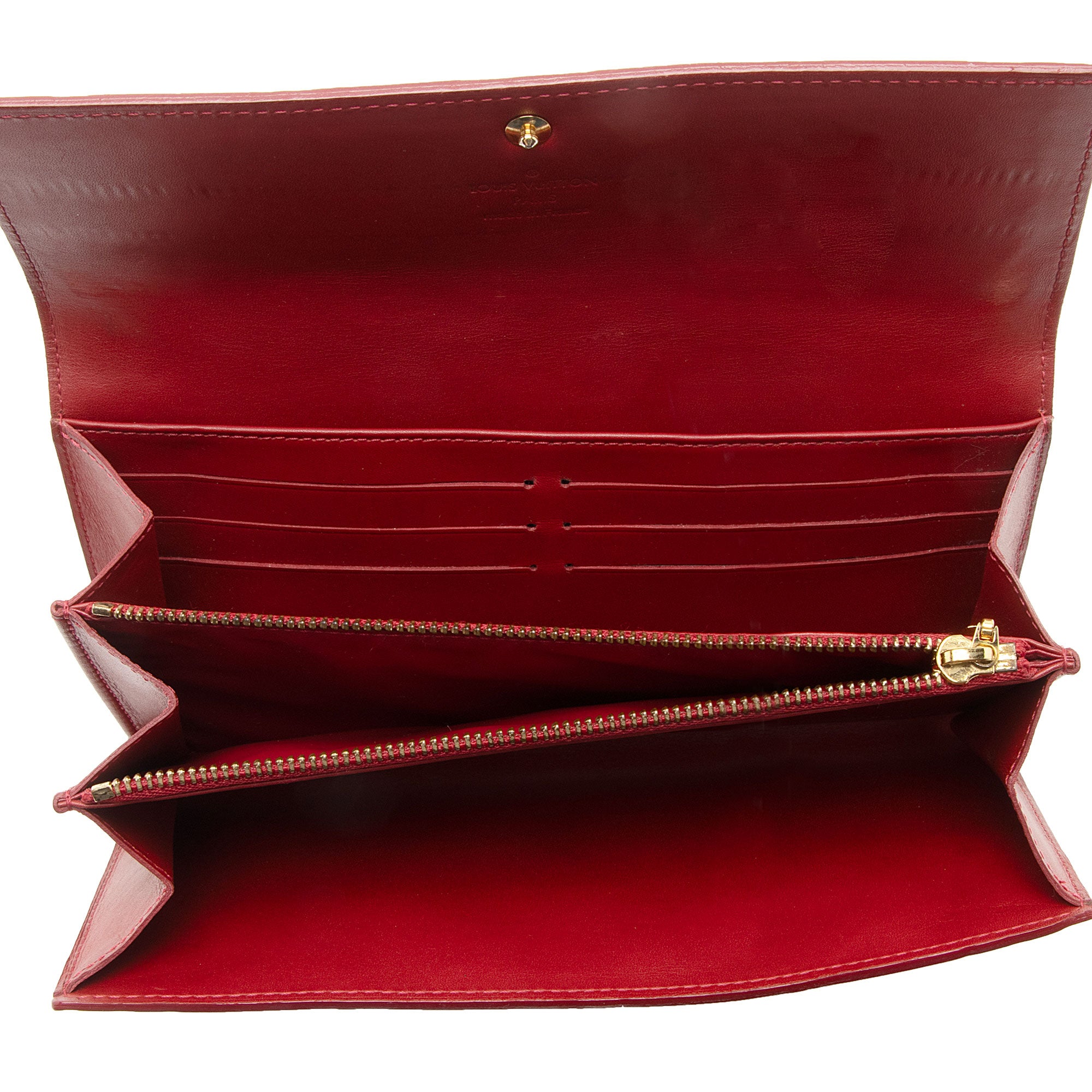 Louis Vuitton Limited Edition Monogram Vernis Rayures Sarah Wallet (SHF-td1Cfq)