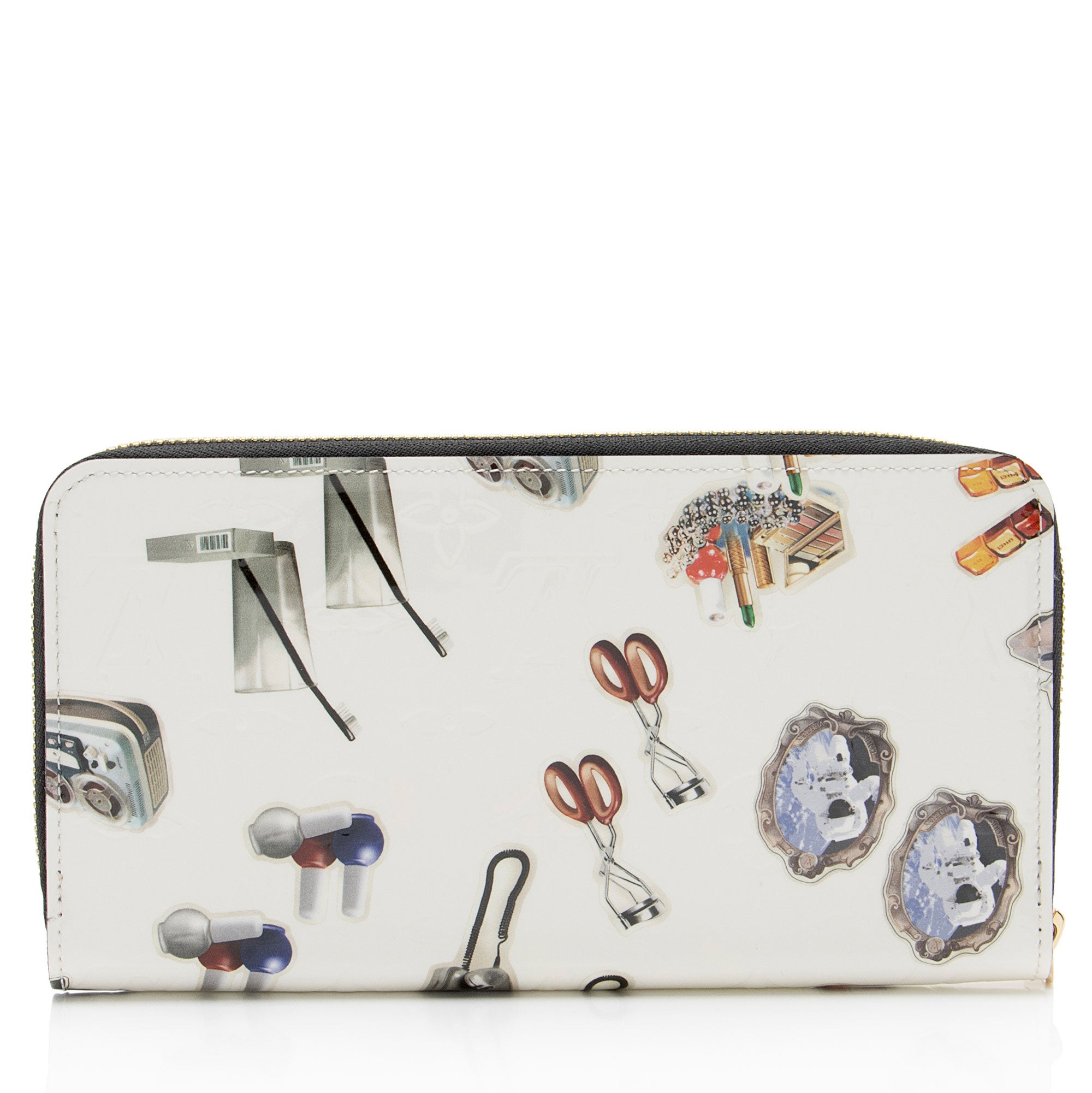 Louis Vuitton Limited Edition Monogram Vernis Stickers Zippy Wallet